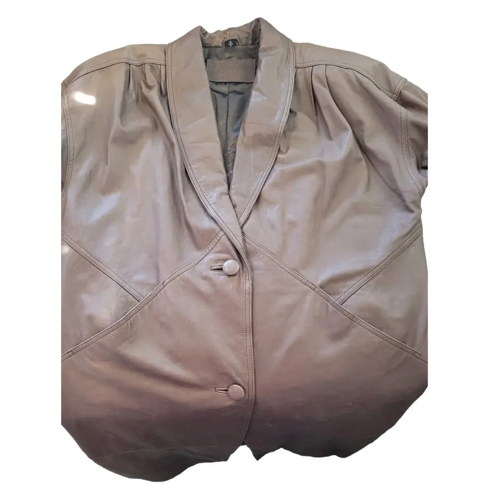 Vintage Jaqueline Ferrar soft leather long coat!